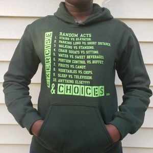 EXERCISE & CHOICES Hooded Sweatshirts.
